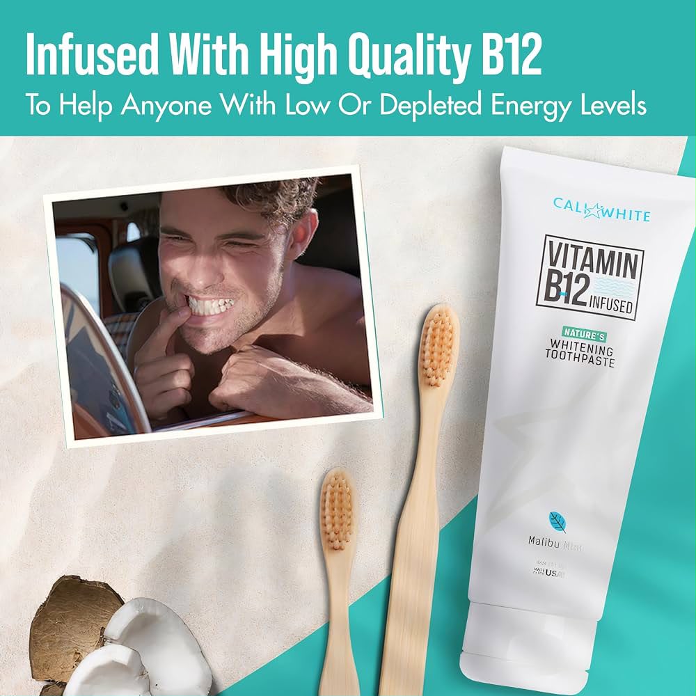 Cali White Vitamin B12 infused toothpaste lifestyle image