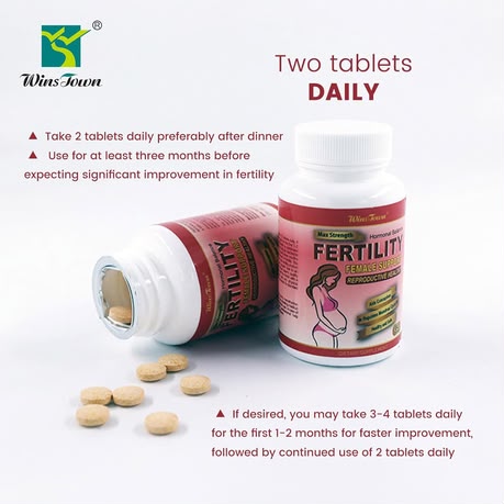 WinsTown fertility support tablets with suggested daily use